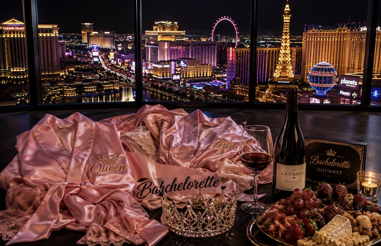 Las Vegas hotel suite prepared for a private group celebration